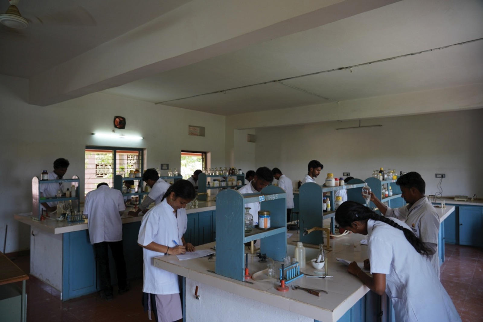 Students working in the Chemistry Laboratory