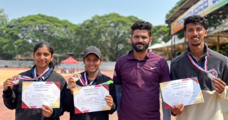 Tunga Mahavidyalaya students at the Inter-College Athletics Championship, April 2026